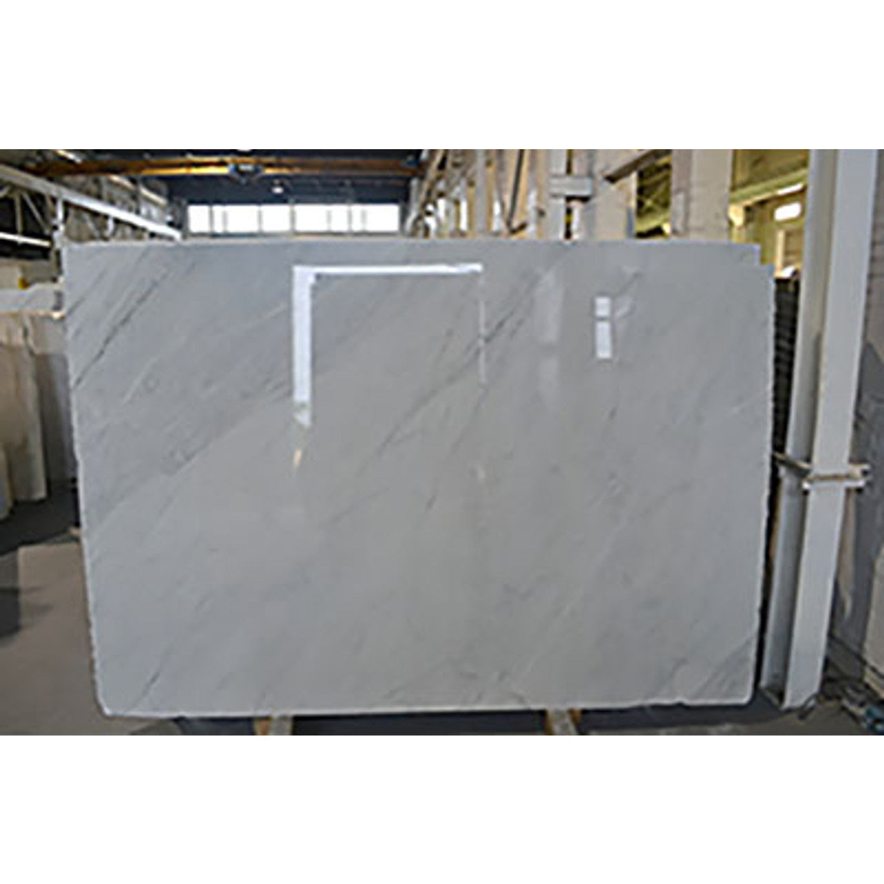 Carrara White Italian Marble 1 1/4" Thickness Slab Polished
