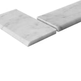 Carrara White Italian Marble 3" x 6" Bullnose Trim Tile Polished
