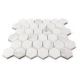 Calacatta Gold Italian Marble 2" Hexagon Mosaic Tile Polished