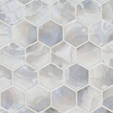 Akoya Pearl 3” Hexagon Mosaic Tile
