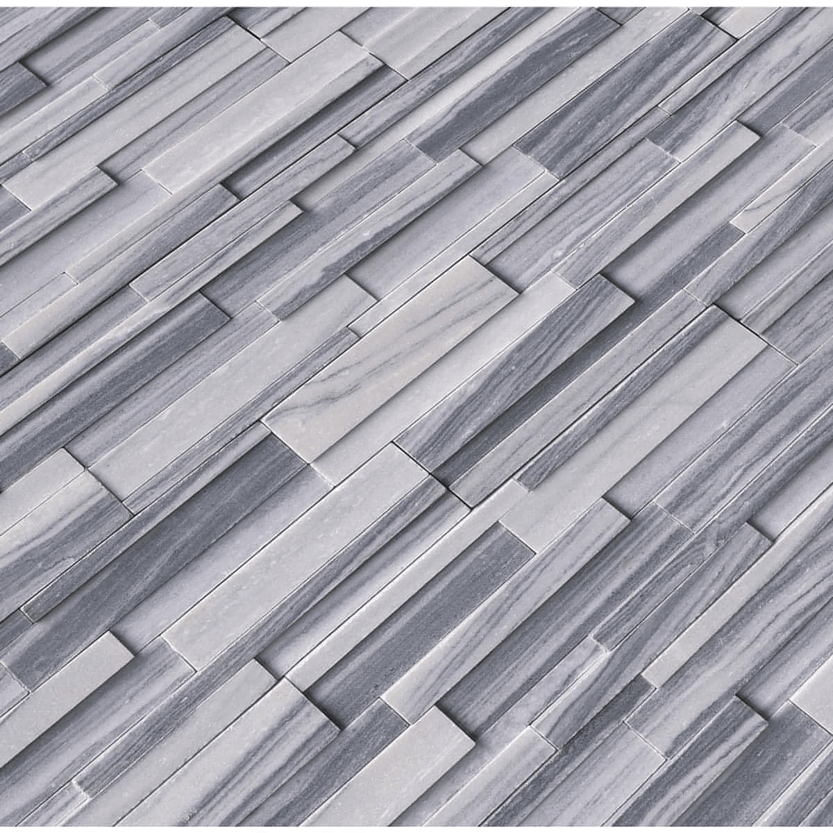 Alaska Gray 3D Honed 6x24 Panel