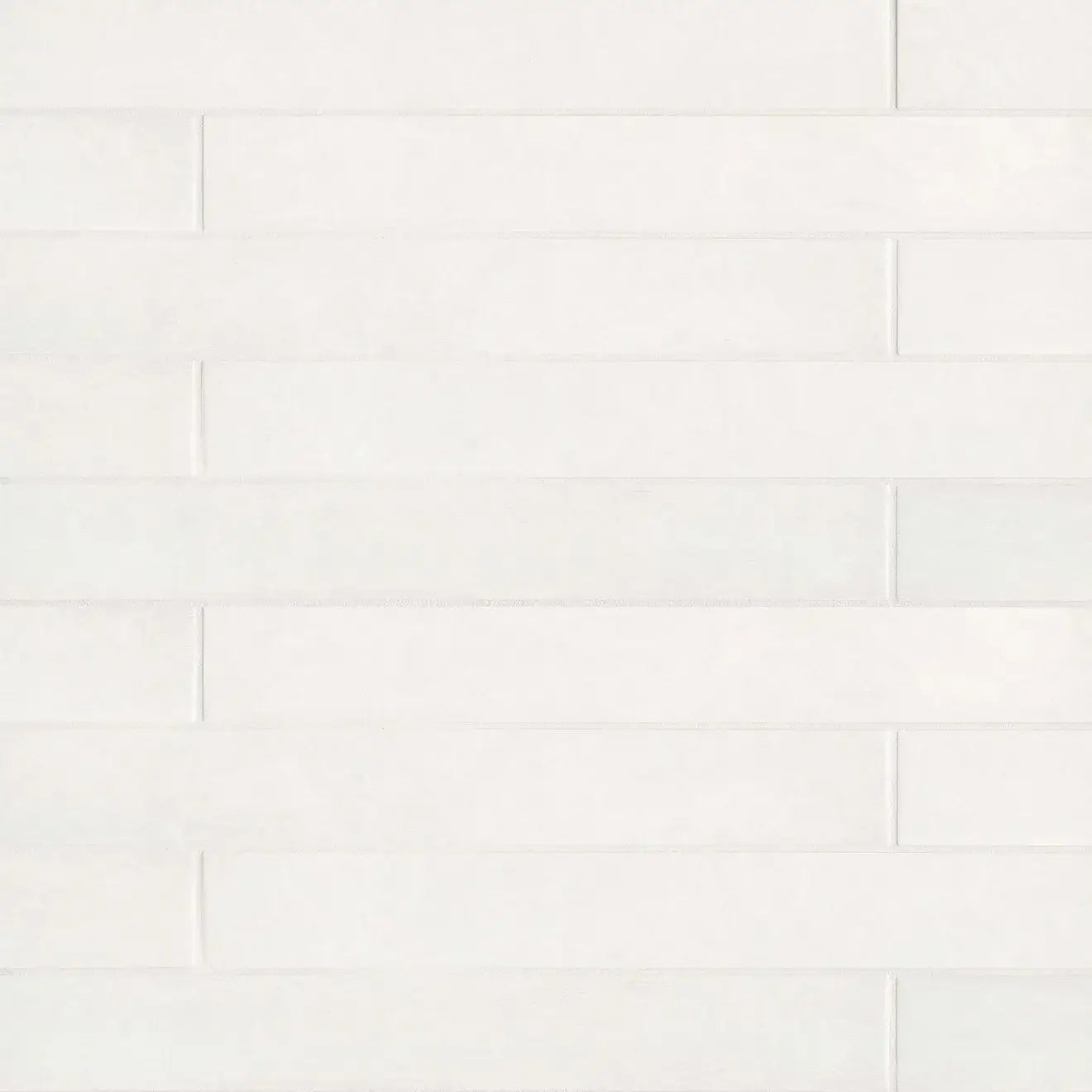 Allora 3" x 24" Matte Porcelain Tile in Solid White