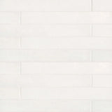 Allora 3" x 24" Matte Porcelain Tile in Solid White