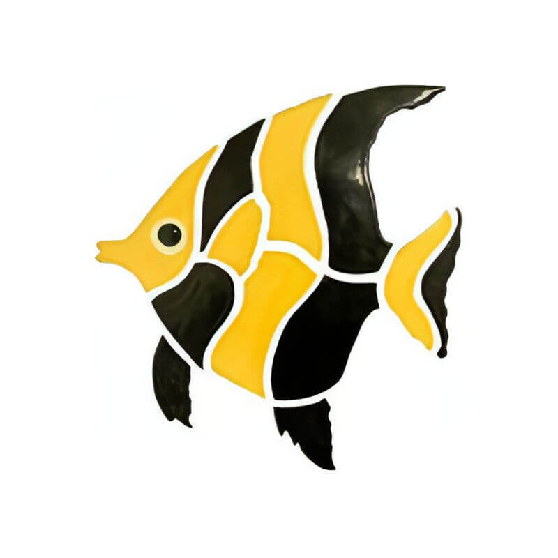 Angel Fish Pool Mosaic Glossy 8x8