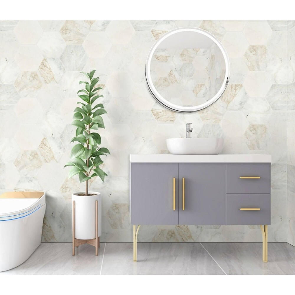 Arabescato Venato 8” Hexagon Honed