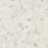 Arabescato Venato Calacatta White Cube Honed Mosaic Tile