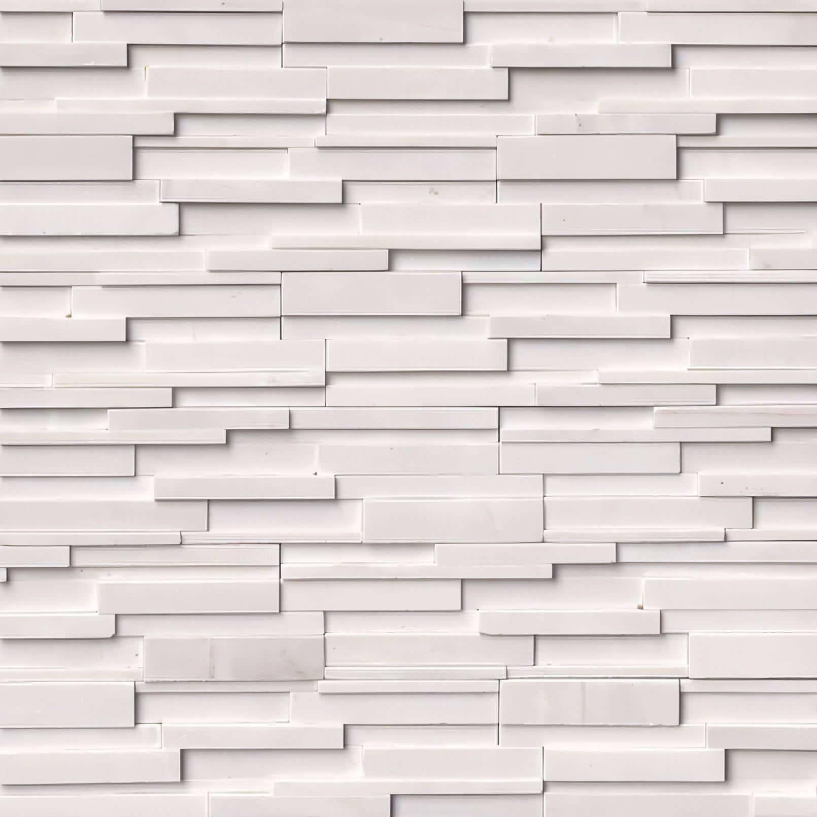 Arctic White 3D Honed 6x24 Panel