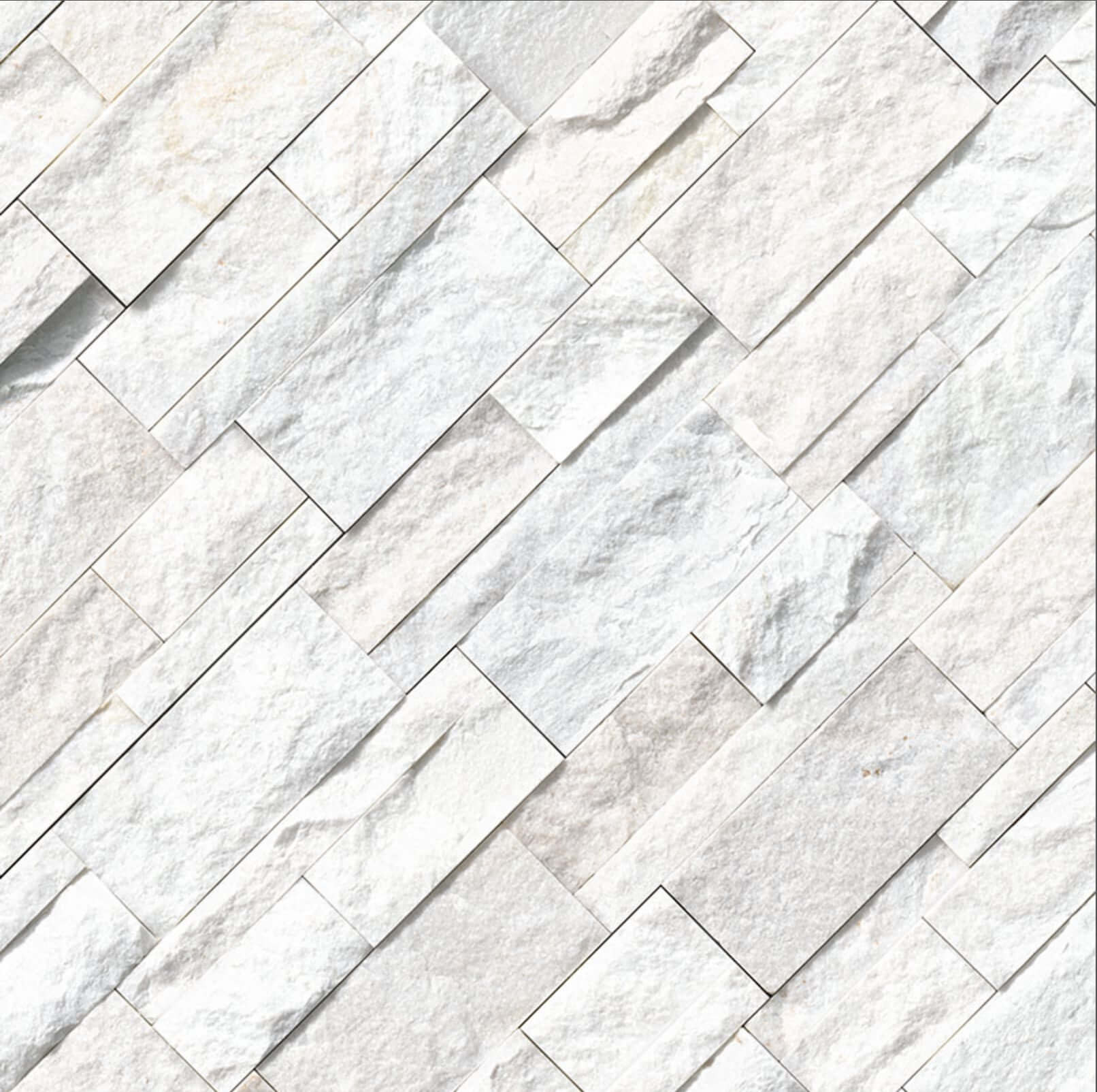 Arctic White XL 9x24 Stacked Stone Panel