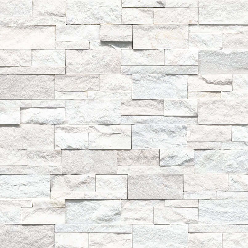 Arctic White XL 9x24 Stacked Stone Panel