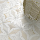 Athena Gold Estrella 10"x10" Polished Marble Mosaic Floor and Wall Tile