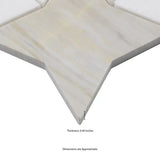 Athena Gold Estrella 10"x10" Polished Marble Mosaic Floor and Wall Tile