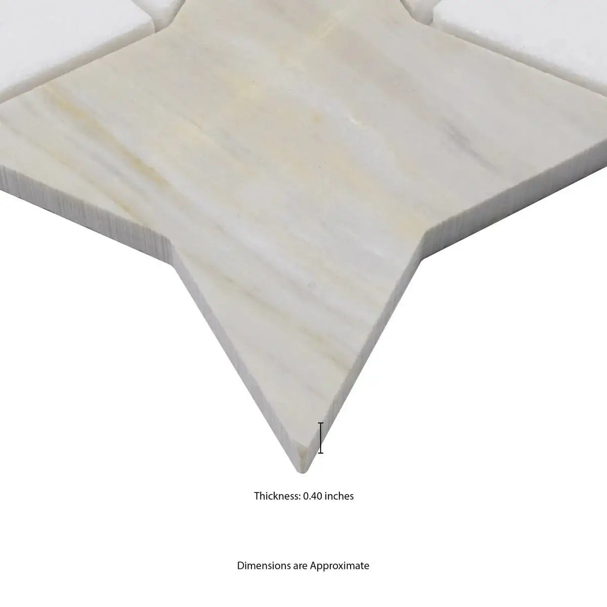Athena Gold Estrella 10"x10" Polished Marble Mosaic Floor and Wall Tile