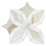 Athena Gold Estrella 10"x10" Polished Marble Mosaic Floor and Wall Tile