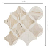 Athena Gold Lola 10”x10” Polished Mesh-Mounted Marble Mosaic Floor and Wall