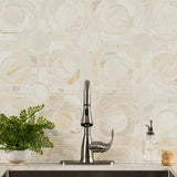 Athena Gold Regency 10" X 10" Polished Marble Mosaic Tile