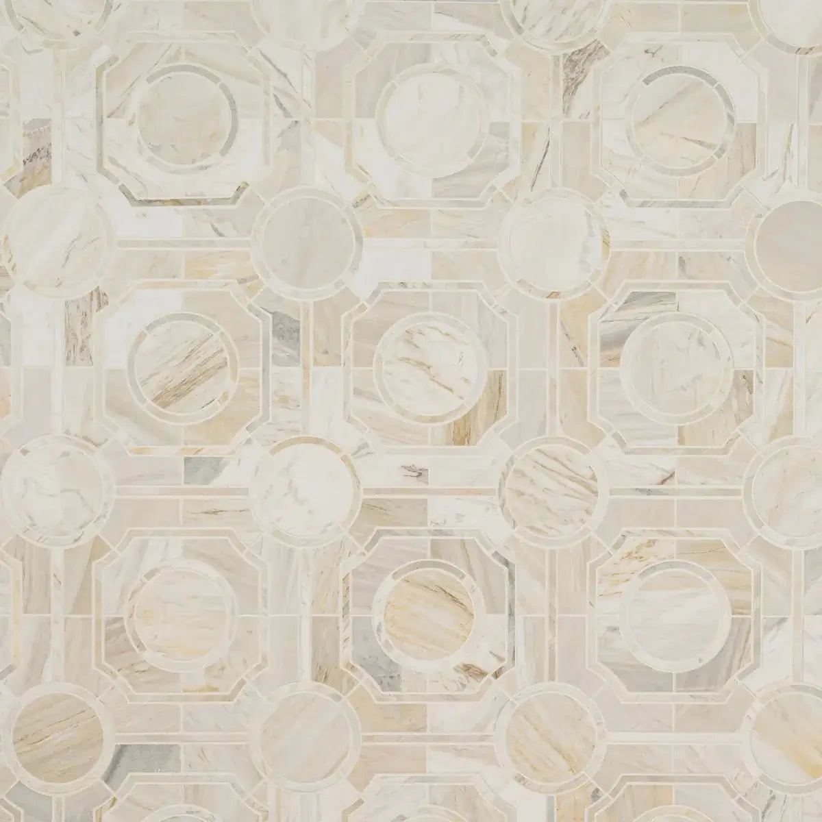Athena Gold Regency 10" X 10" Polished Marble Mosaic Tile