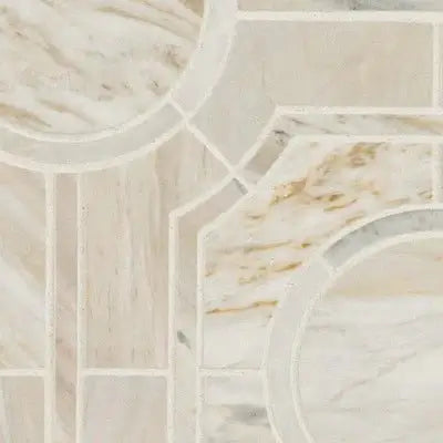 Athena Gold Regency 10" X 10" Polished Marble Mosaic Tile