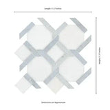 Azula Kaya 11"x11" Polished Marble Mosaic Floor and Wall Tile