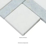 Azula Kaya 11"x11" Polished Marble Mosaic Floor and Wall Tile