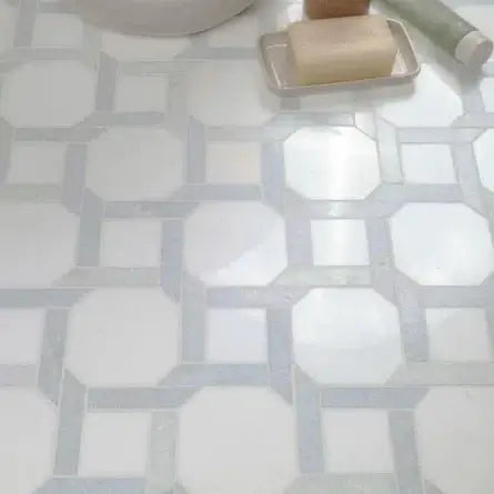 Azula Kaya 11"x11" Polished Marble Mosaic Floor and Wall Tile