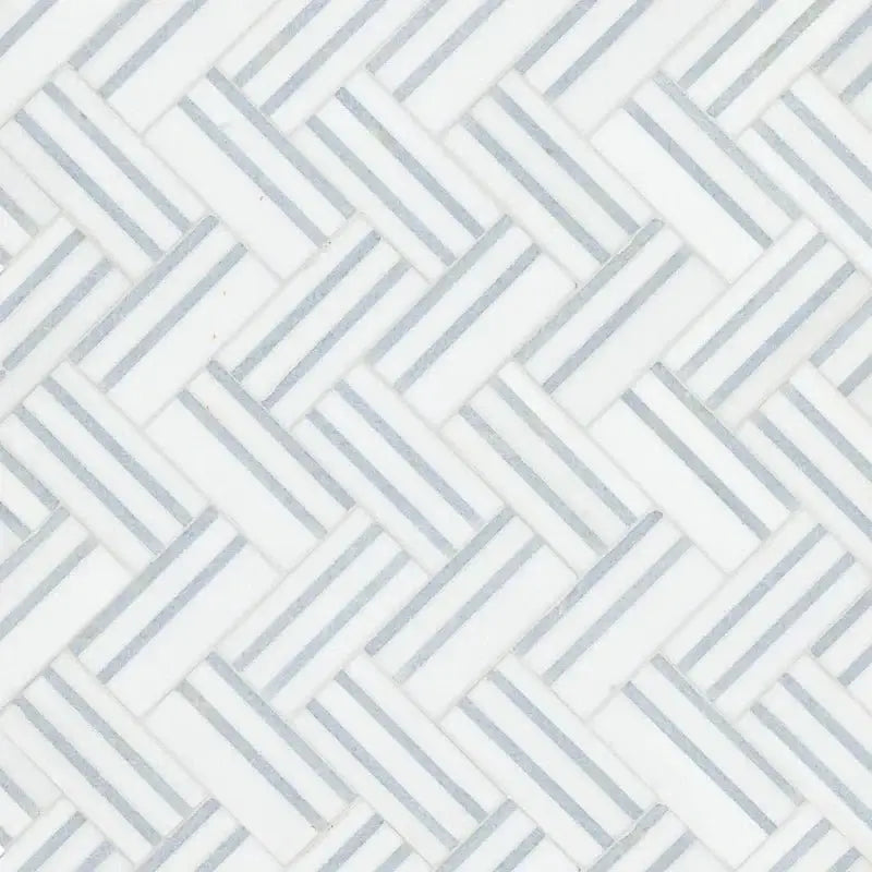 Azula Linea 8" x 13" Polished Marble Mosaic Floor and Wall Tile