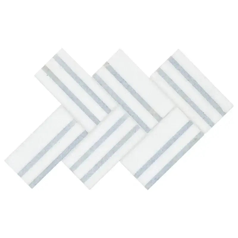 Azula Linea 8" x 13" Polished Marble Mosaic Floor and Wall Tile