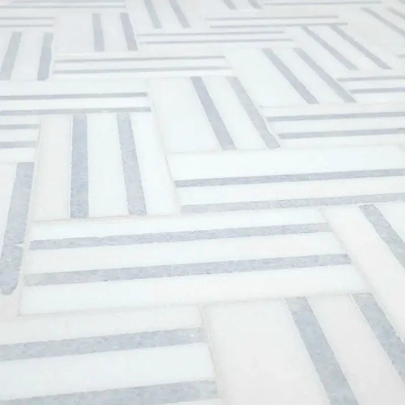 Azula Linea 8" x 13" Polished Marble Mosaic Floor and Wall Tile