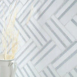 Azula Linea 8" x 13" Polished Marble Mosaic Floor and Wall Tile