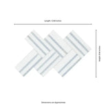 Azula Linea 8" x 13" Polished Marble Mosaic Floor and Wall Tile