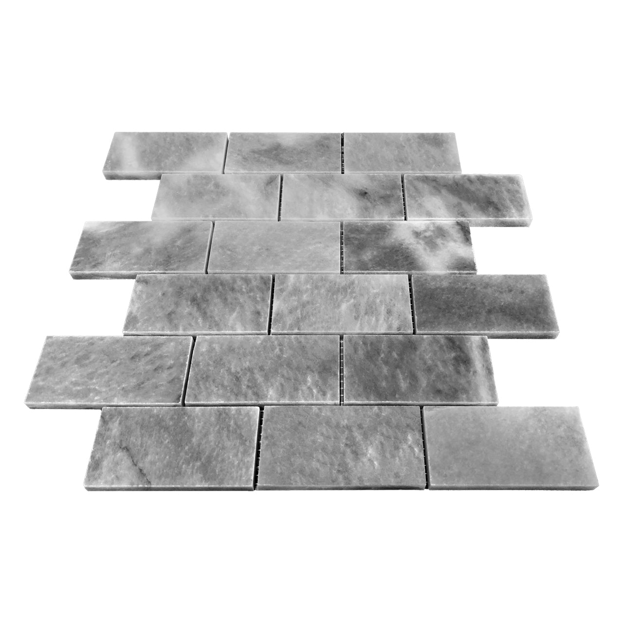 Bardiglio Gray Marble 2x4 Mosaic Tile Honed