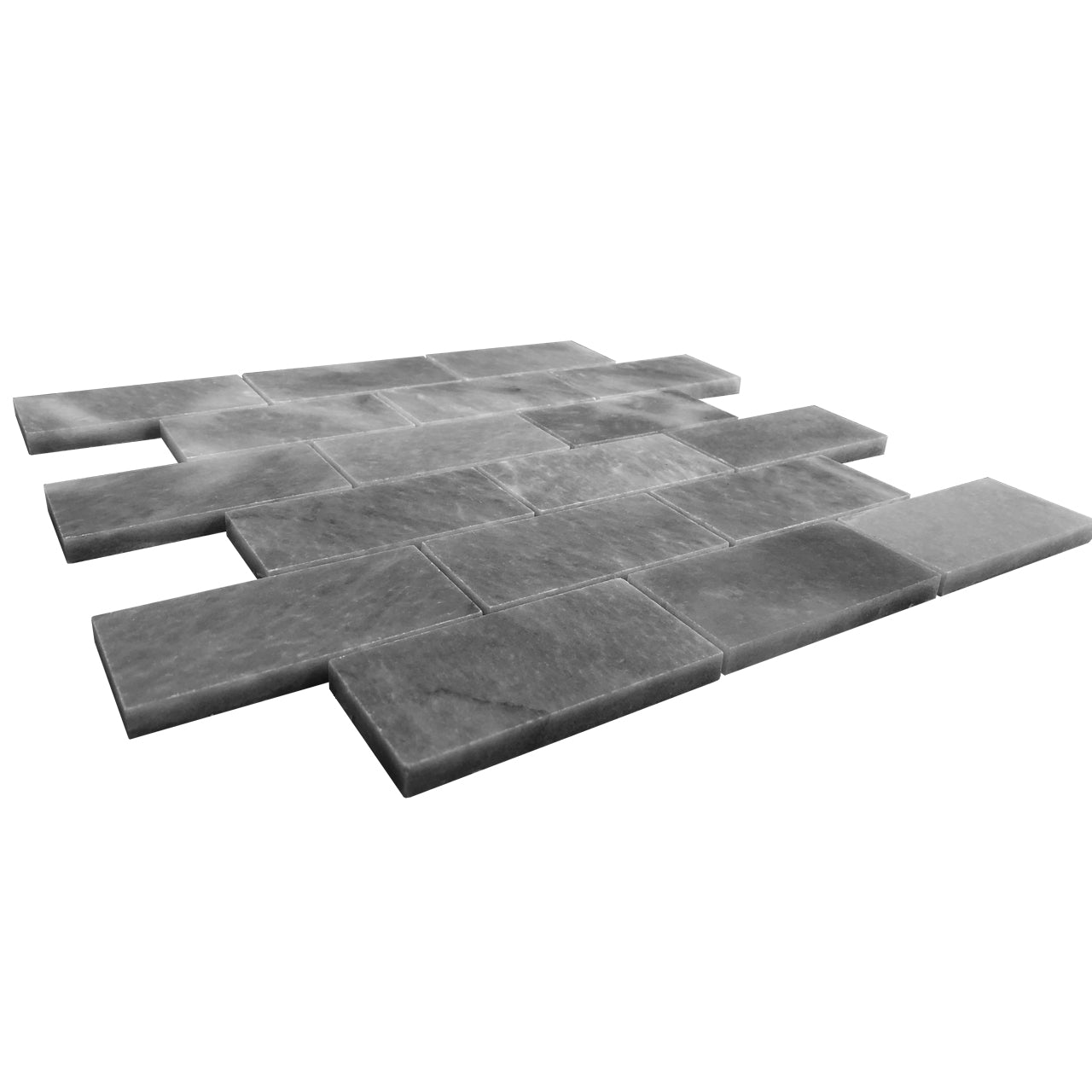 Bardiglio Gray Marble 2x4 Mosaic Tile Polished