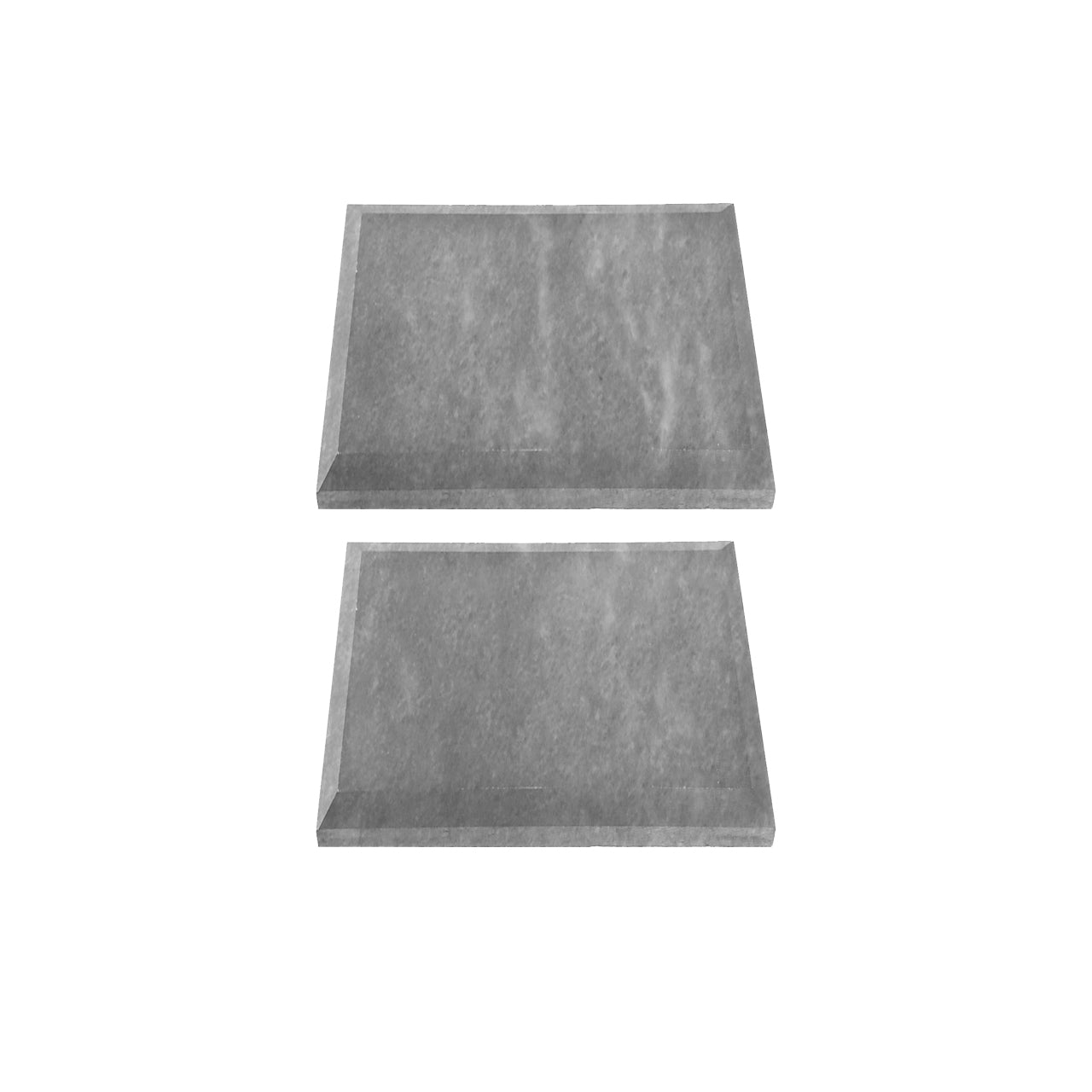 Bardiglio Gray Marble 4x4 Wide Bevel Big Bevel Mosaic Tile Polished