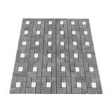 Bardiglio Gray Marble Target Pinwheel Mosaic Tile with Bianco Dolomite Dots Honed