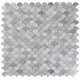 Bardiglio Italian Gray in Fan Shape 12 x 12