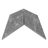 Bardiglio Gray Marble 2" x 8" Chevron Mosaic Tile Polished