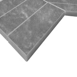 Bardiglio Gray Marble 2" x 8" Chevron Mosaic Tile Honed