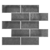 4" x 12" Bardiglio Gray Marble Wide Beveled Mosaic Tile Honed