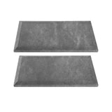 4" x 12" Bardiglio Gray Marble Wide Beveled Mosaic Tile Honed