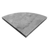 Bardiglio Gray Marble Bathroom Shower Corner Shelf Polished