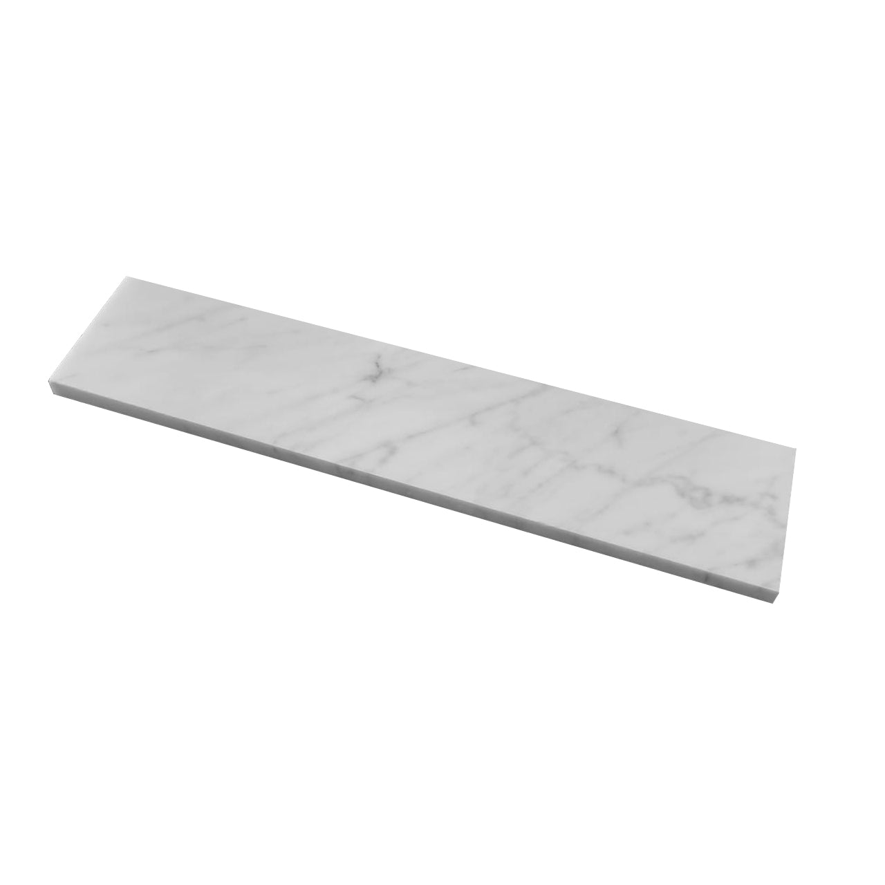 Carrara White Italian Marble 2" x 12" Tile Polished