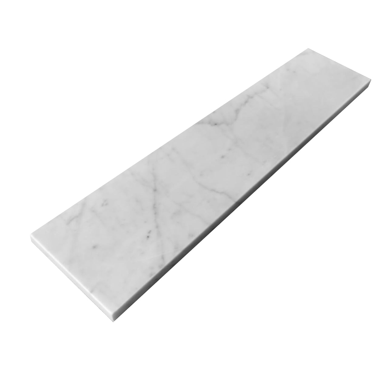Carrara White Italian Marble 2" x 12" Tile Honed