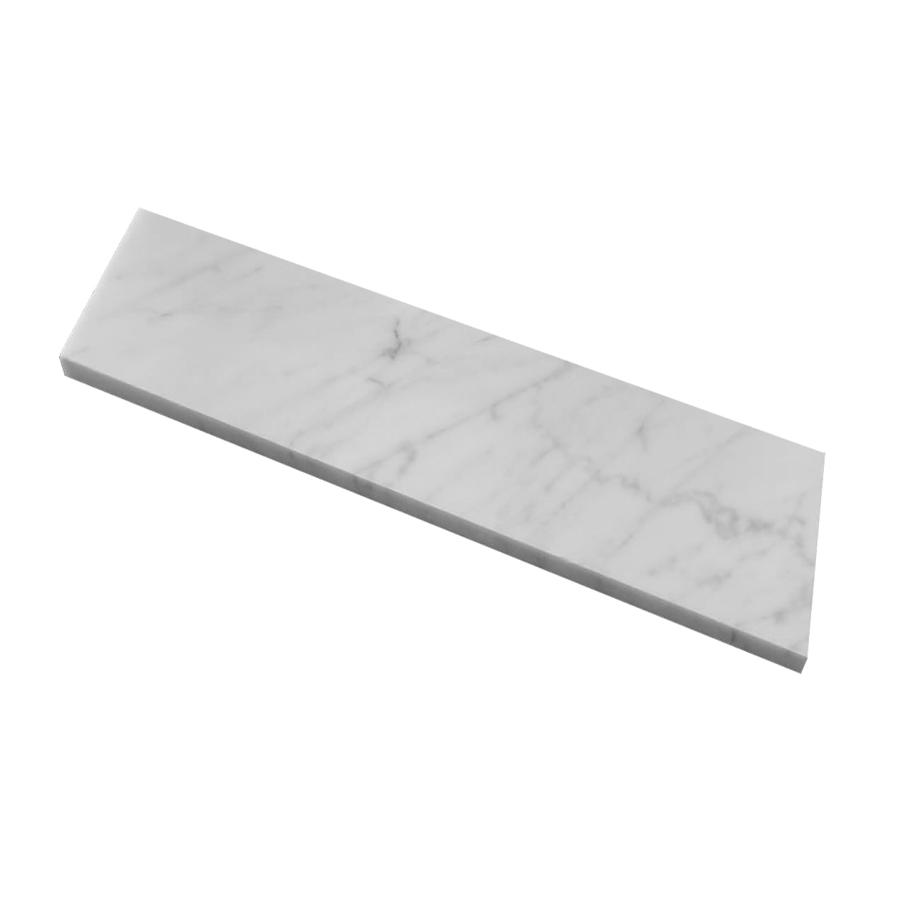 Carrara White Italian Marble 3" x 18" Tile Polished