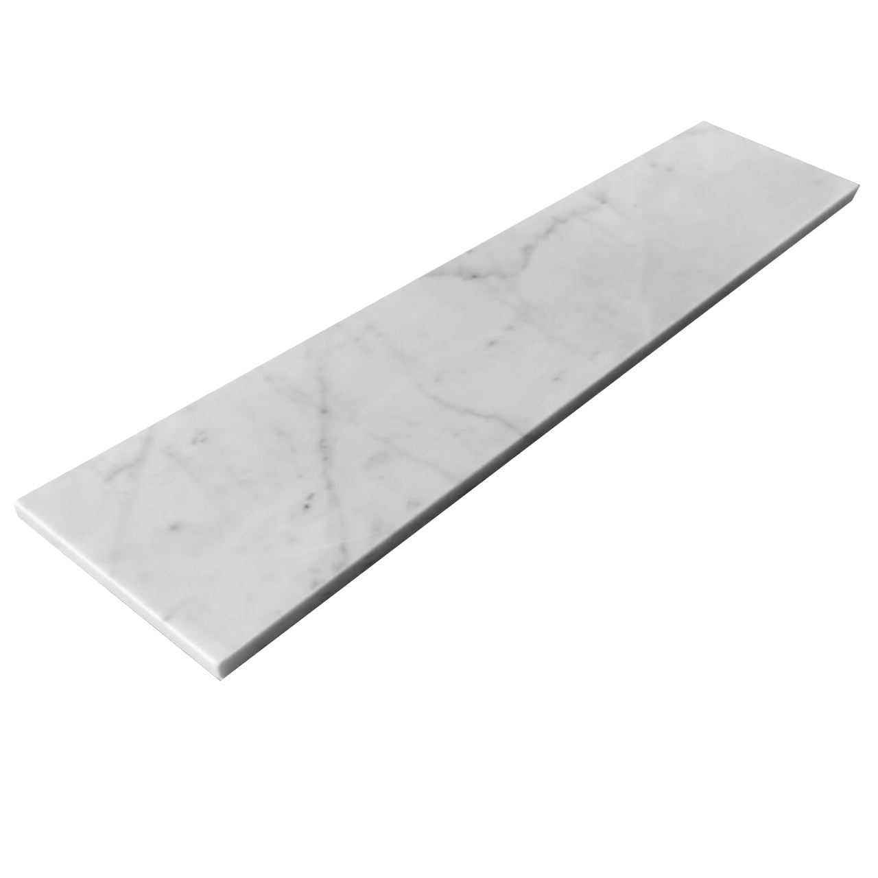 Carrara White Italian Marble 3" x 18" Tile Polished