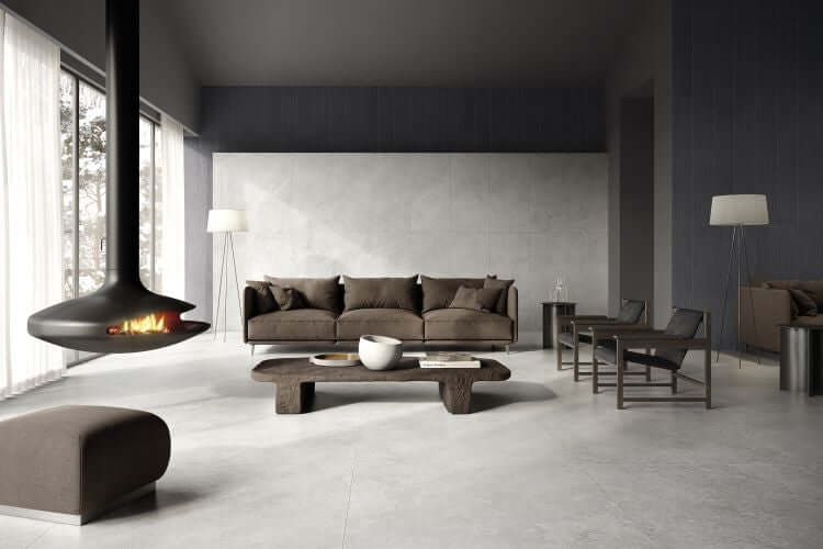 Beat White 12x24 Porcelain Tile by Refin