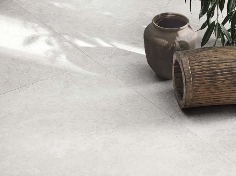 Beat White Grip R11 24x48 Porcelain Tile by Refin