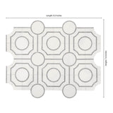 Bianco Dolomite 10"x10" Regency Polished Marble Mosaic Floor And Wall Tile