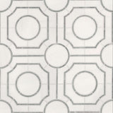 Bianco Dolomite 10"x10" Regency Polished Marble Mosaic Floor And Wall Tile