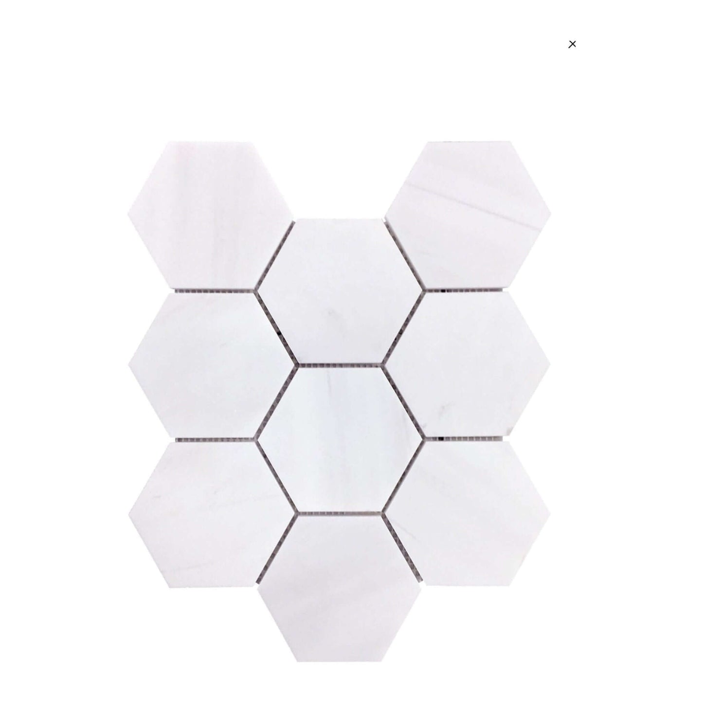 Bianco Dolomite 4" Hexagon Marble Mosaic
