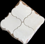 Bianco Dolomite "Lantern Mosaic 6’’ Moroccan Arabesque