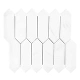 Bianco Dolomite Marble Picket Mosaic Tile